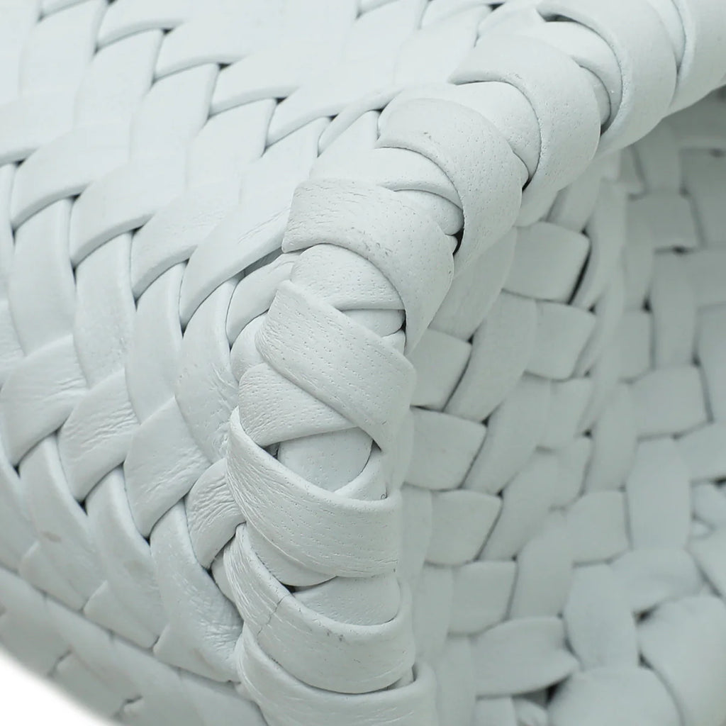 Dolce & Gabbana White Woven Devotion Small Chain Bag