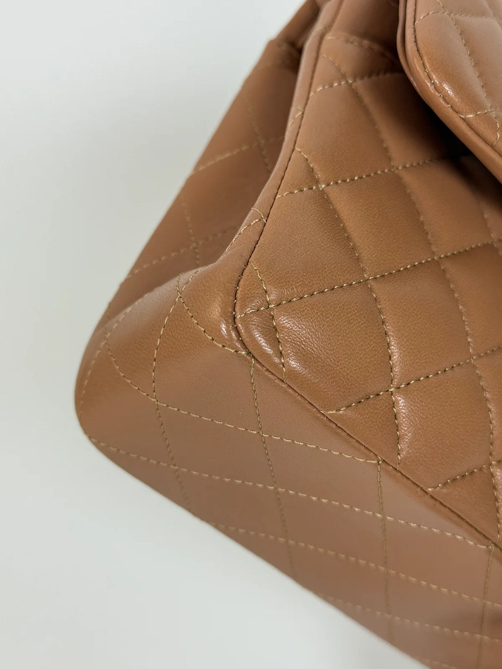 CHANEL SMALL CLASSIC DOUBLE FLAP IN BROWN LAMBSKIN LEATHER WITH GHW