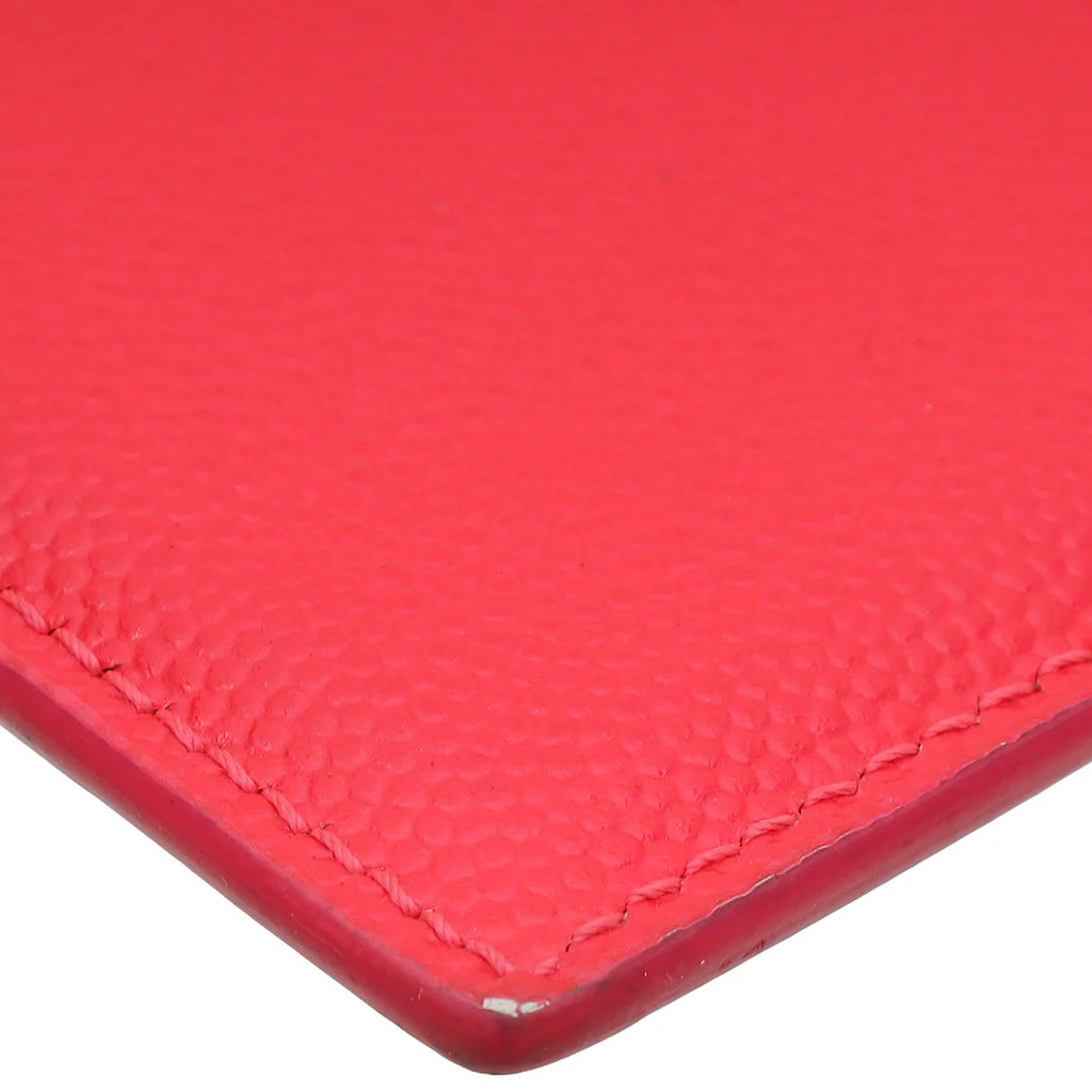 YSL Neon Red Card Holder