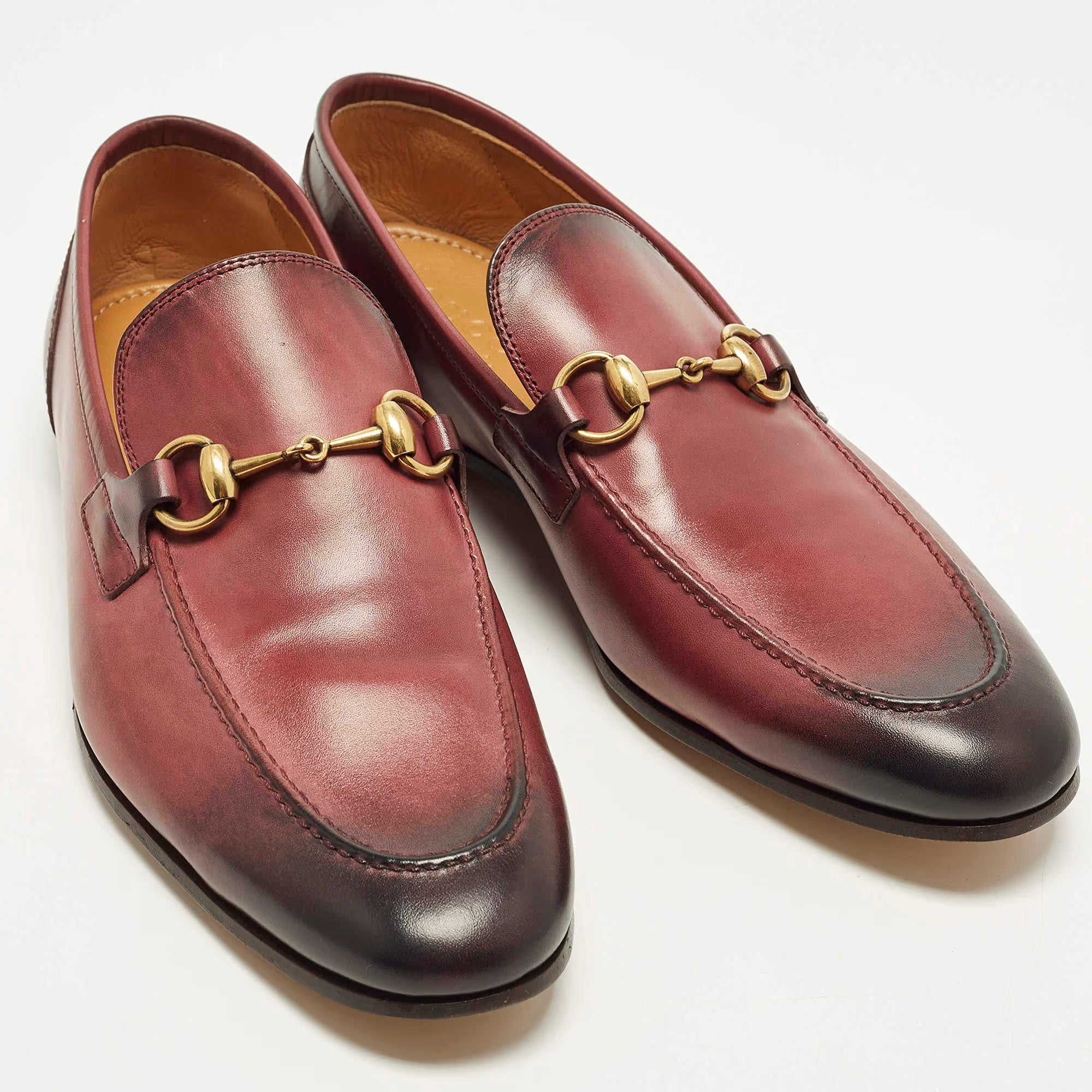 Gucci Jordaan Size 40.5 Brown Two-Tone Leather Loafers