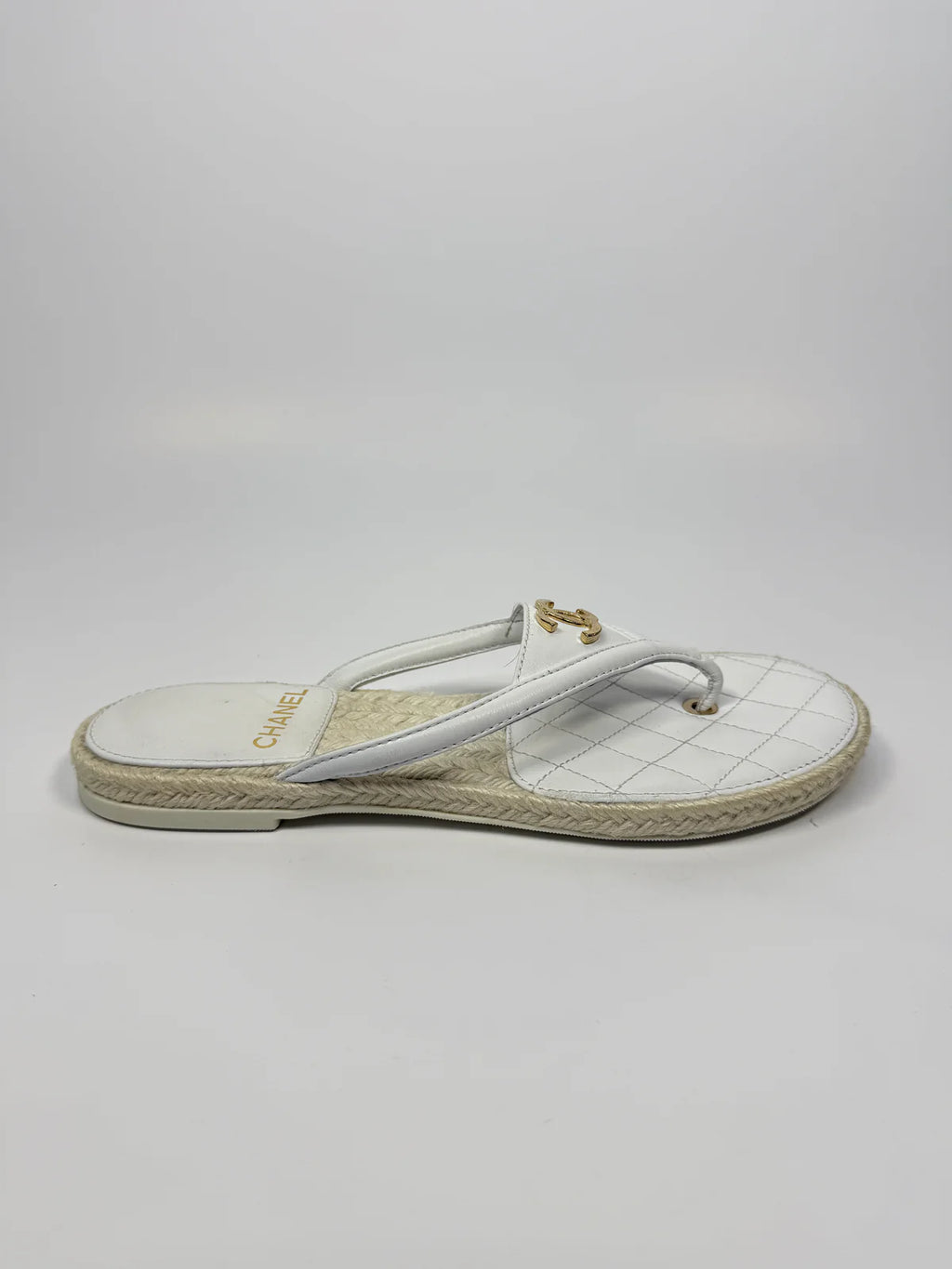 CHANEL CC THONG SANDALS (SIZE 38 / UK5)