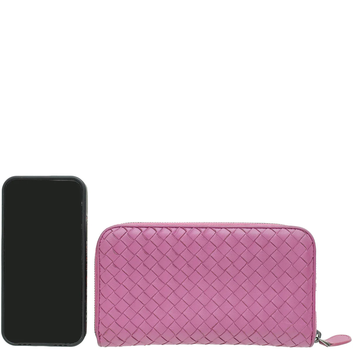 Bottega Veneta Peony Nappa Intrecciato Zip Around Wallet