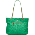 Prada Green Quilted Tessuto Nylon Shopper Tote