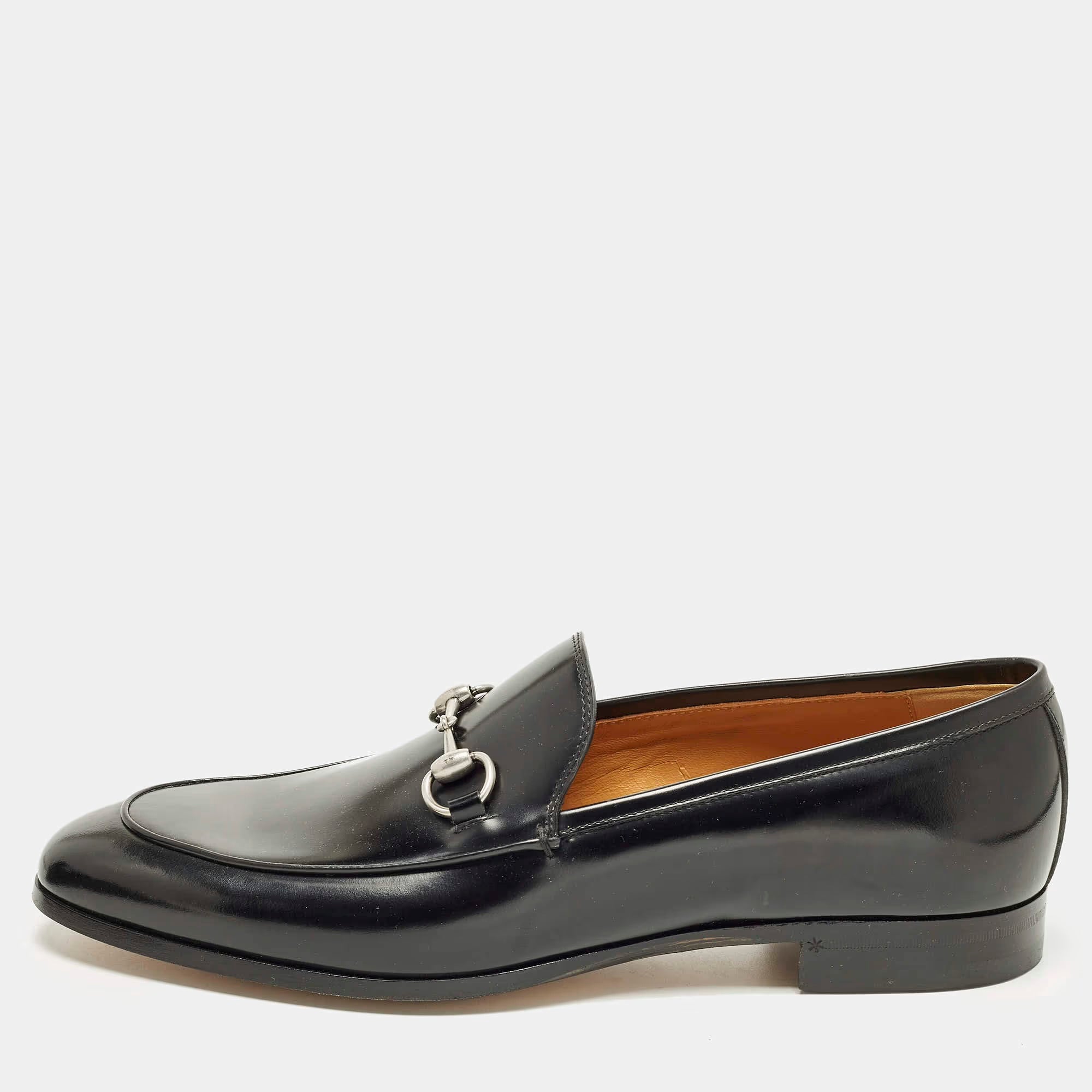 Gucci Horsebit Size 46 Black Leather Loafers