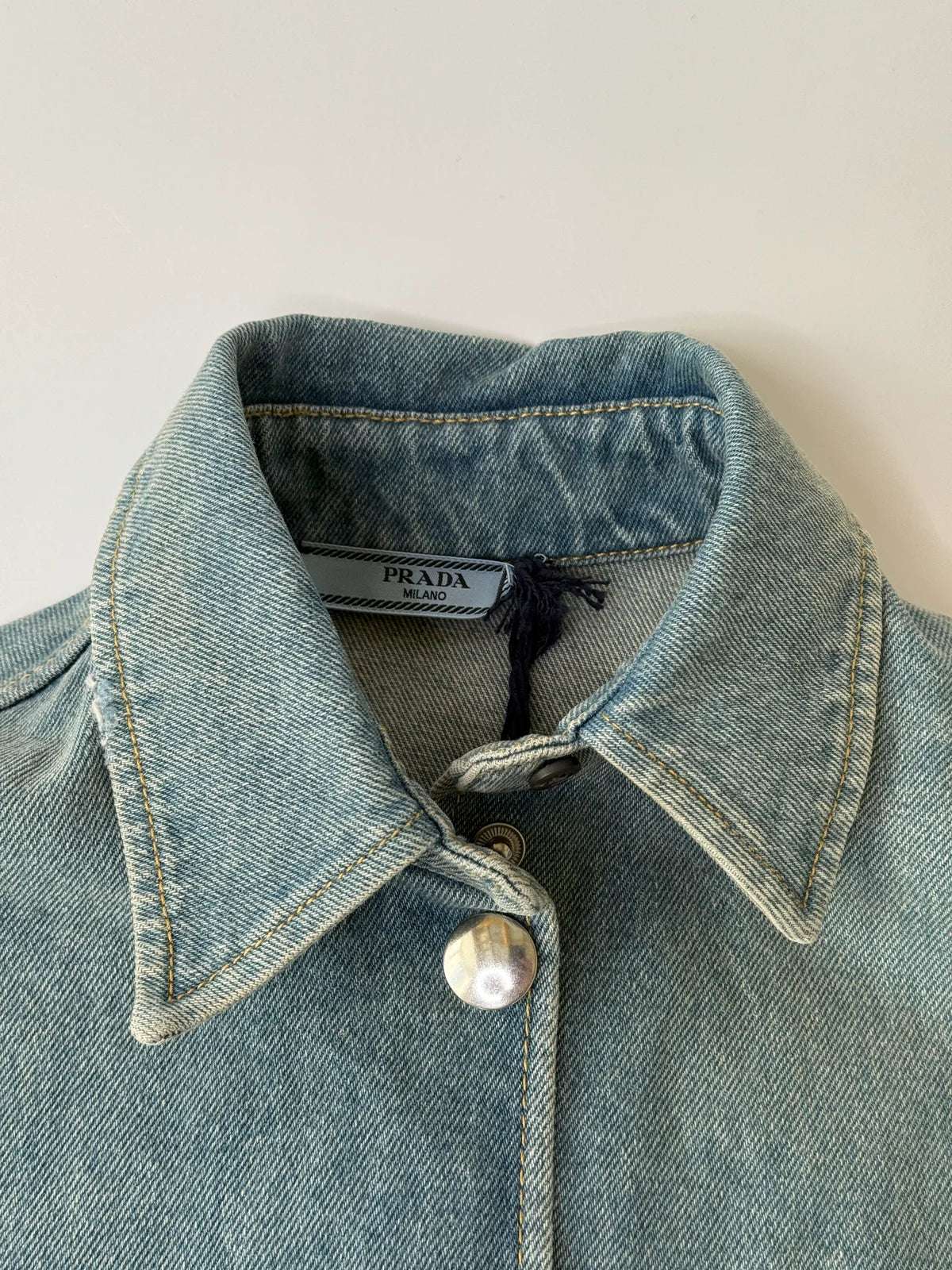 PRADA OVERSIZED DENIM SHIRT DRESS (SIZE 38/UK6)