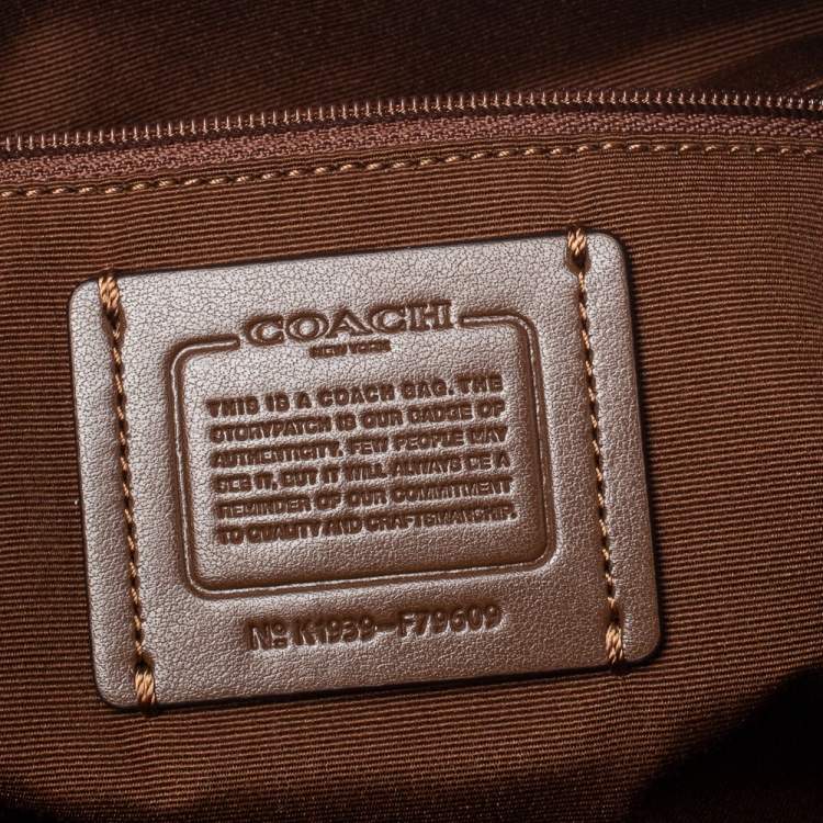 Coach Beige/Brown Signature Coated Canvas and Leather Gallery Tote