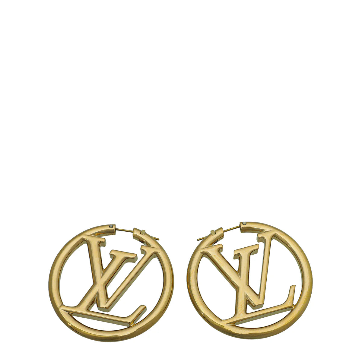 Louis Vuitton Gold Louise Hoop GM Earrings
