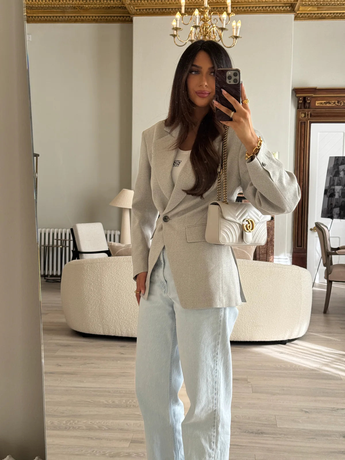 GUCCI GG MEDIUM MARMONT MATELASSE SHOULDER BAG