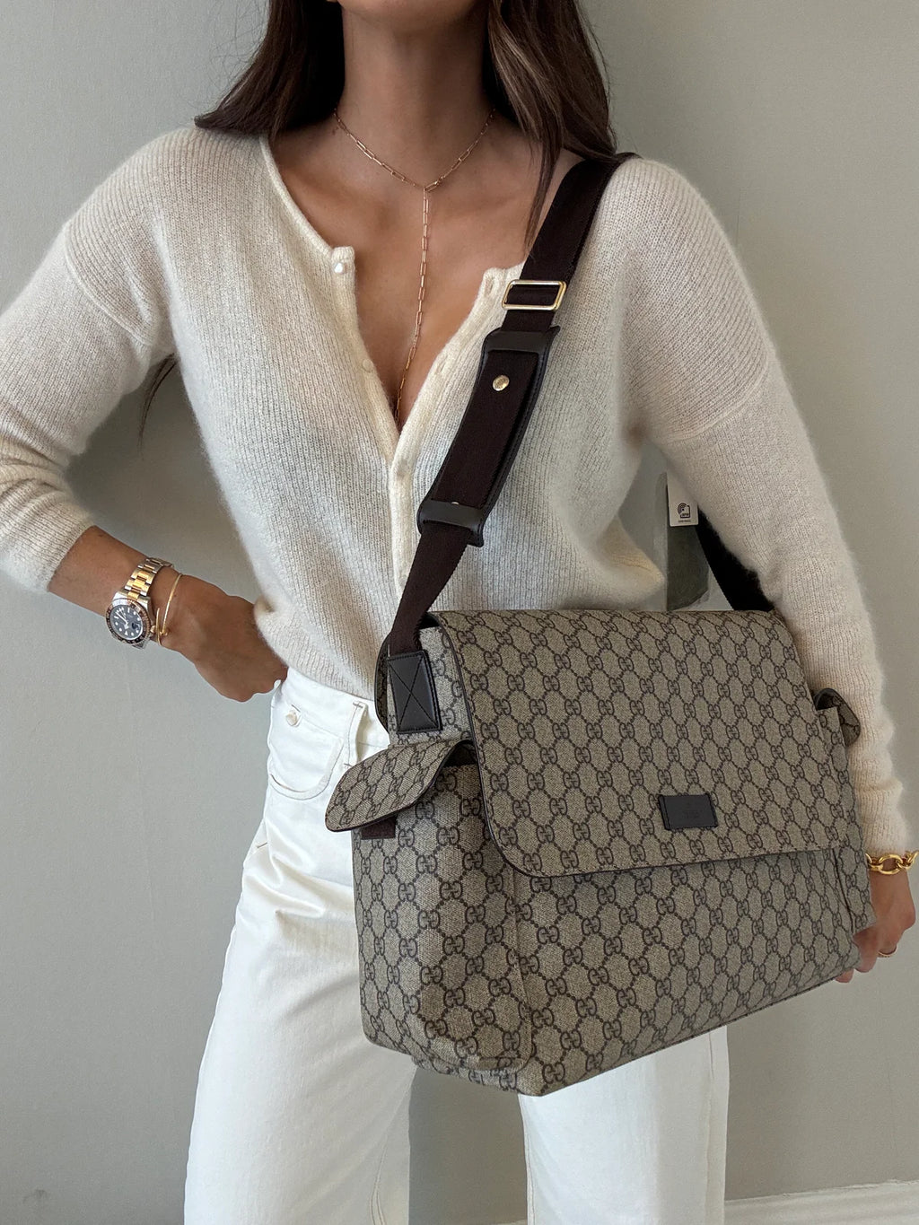 GUCCI GG SUPREME MEDIUM BABY CHANGING BAG