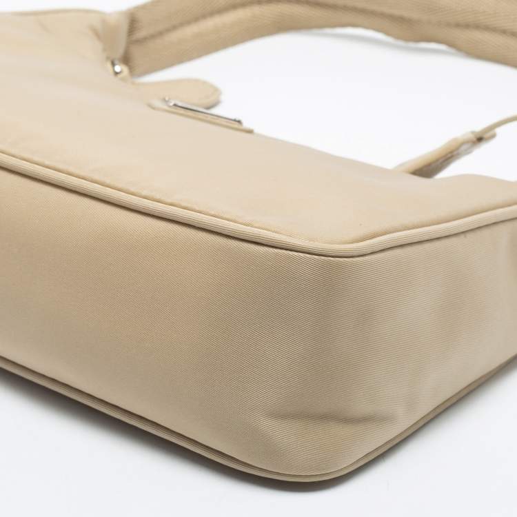 Prada Beige Nylon Mini Re-Edition 2000 Shoulder Bag