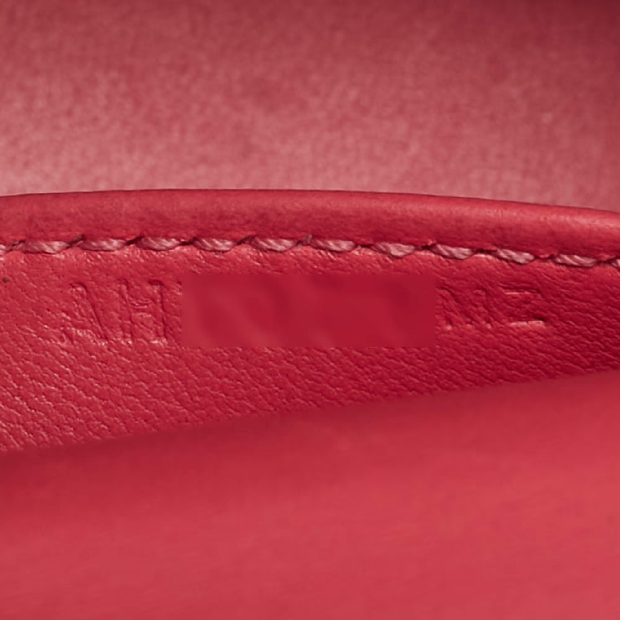 Hermes Kelly II Sellier Mini 20 Gold Finish Rose Azalee Chevre Leather Top Handle Bag