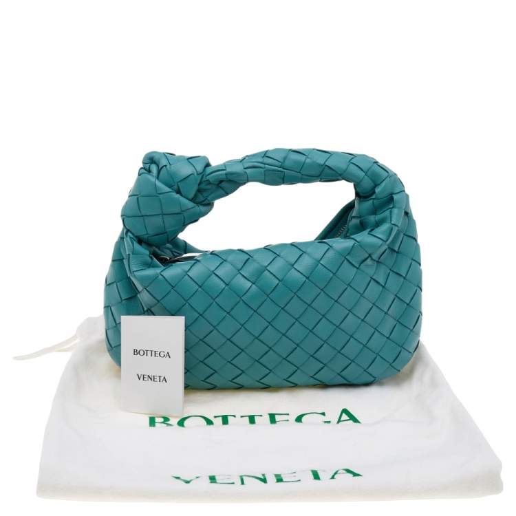 Bottega Veneta Blue Leather Mini BV Jodie Bag