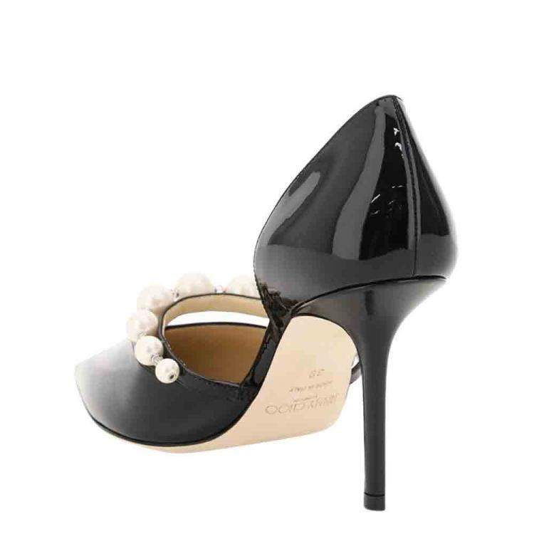 Jimmy Choo Black Patent Leather Aurelie 85 Pumps Size EU 39