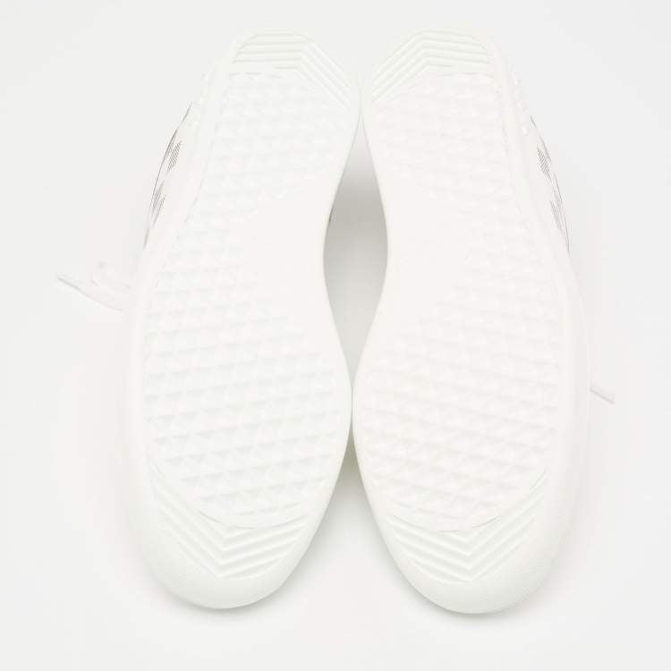 Louis Vuitton White/Black Leather Gradient Check Print Luxembourg Sneakers Size 41