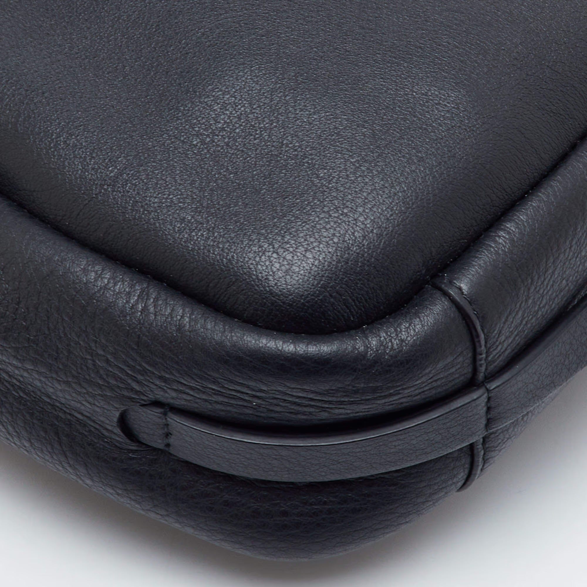 Balenciaga Everyday Small Black Leather Camera Crossbody Bag