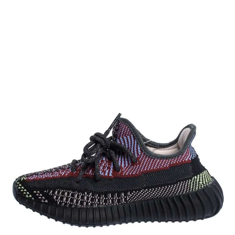 Yeezy x Adidas Multicolor Yecheil Cotton Knit Boost 350 V2 Sneakers Size 36