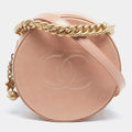 Chanel Round as Earth Peach Leather Bag
