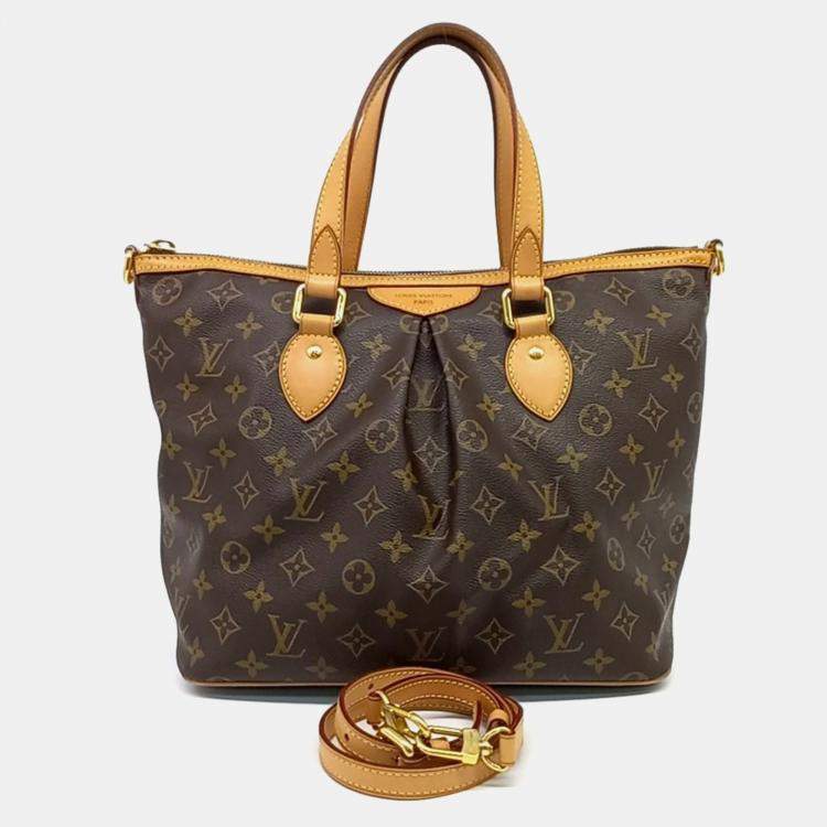 Louis Vuitton Brown Coated Canvas and Leather Monogram Palermo Pm