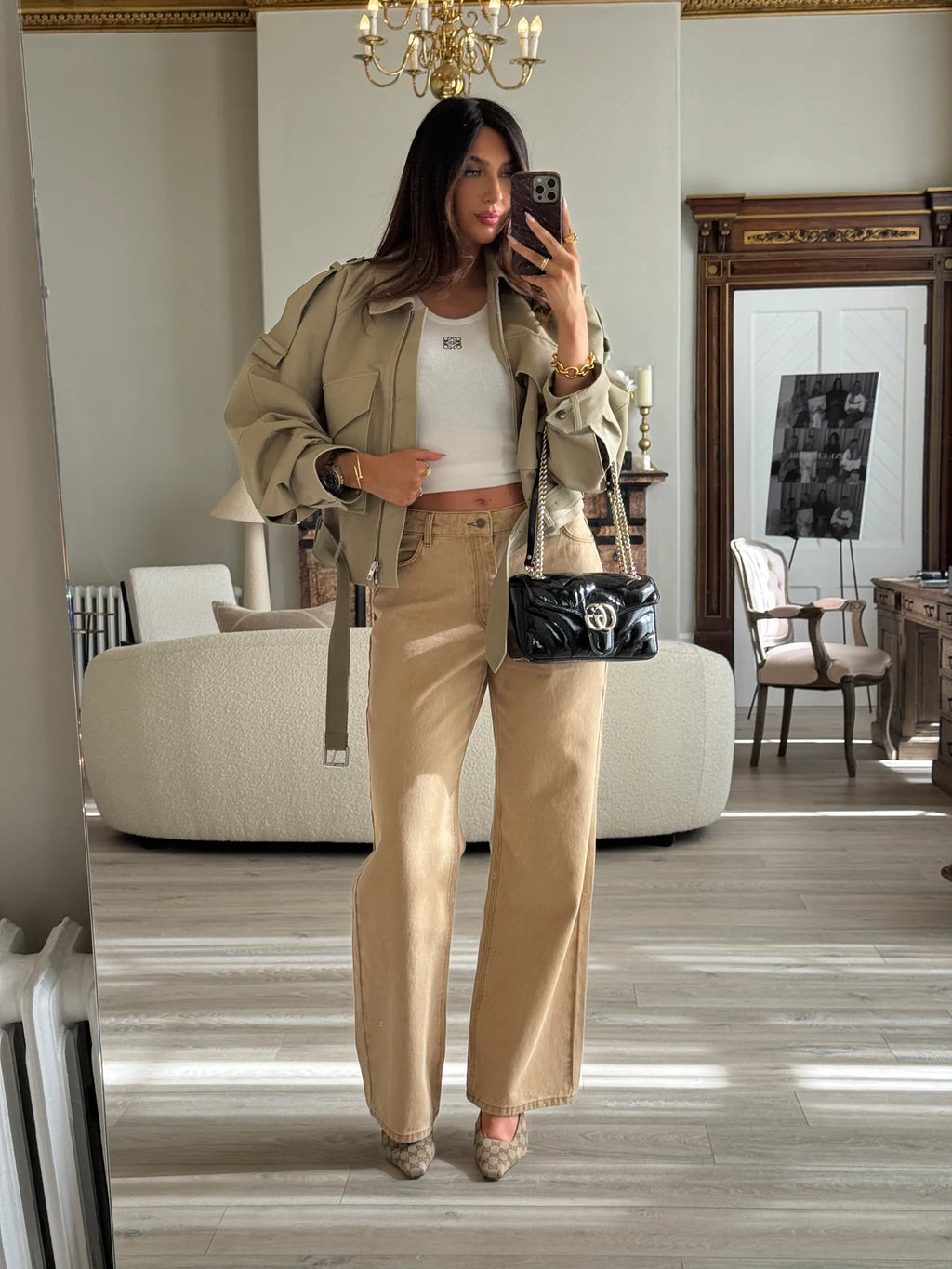 GUCCI GG MEDIUM MARMONT MATELASSE SHOULDER BAG