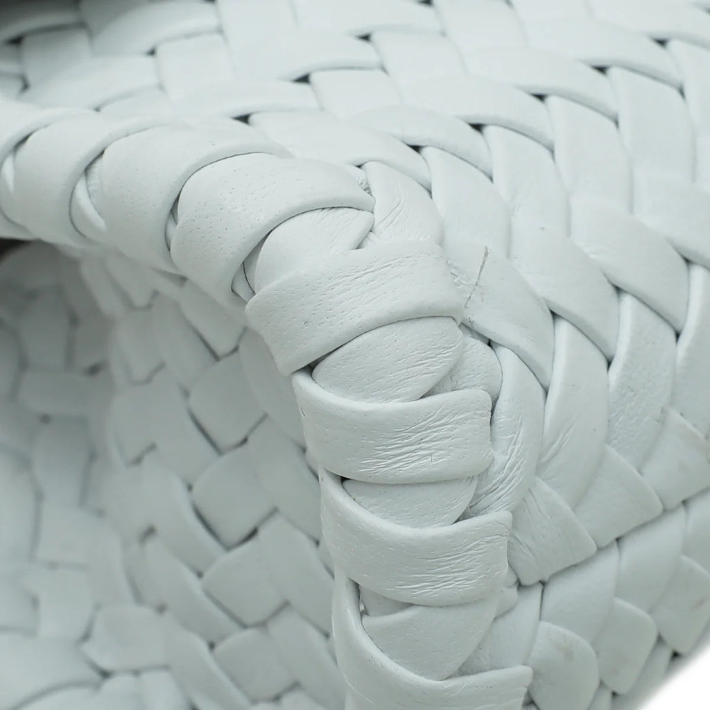 Dolce & Gabbana White Woven Devotion Small Chain Bag