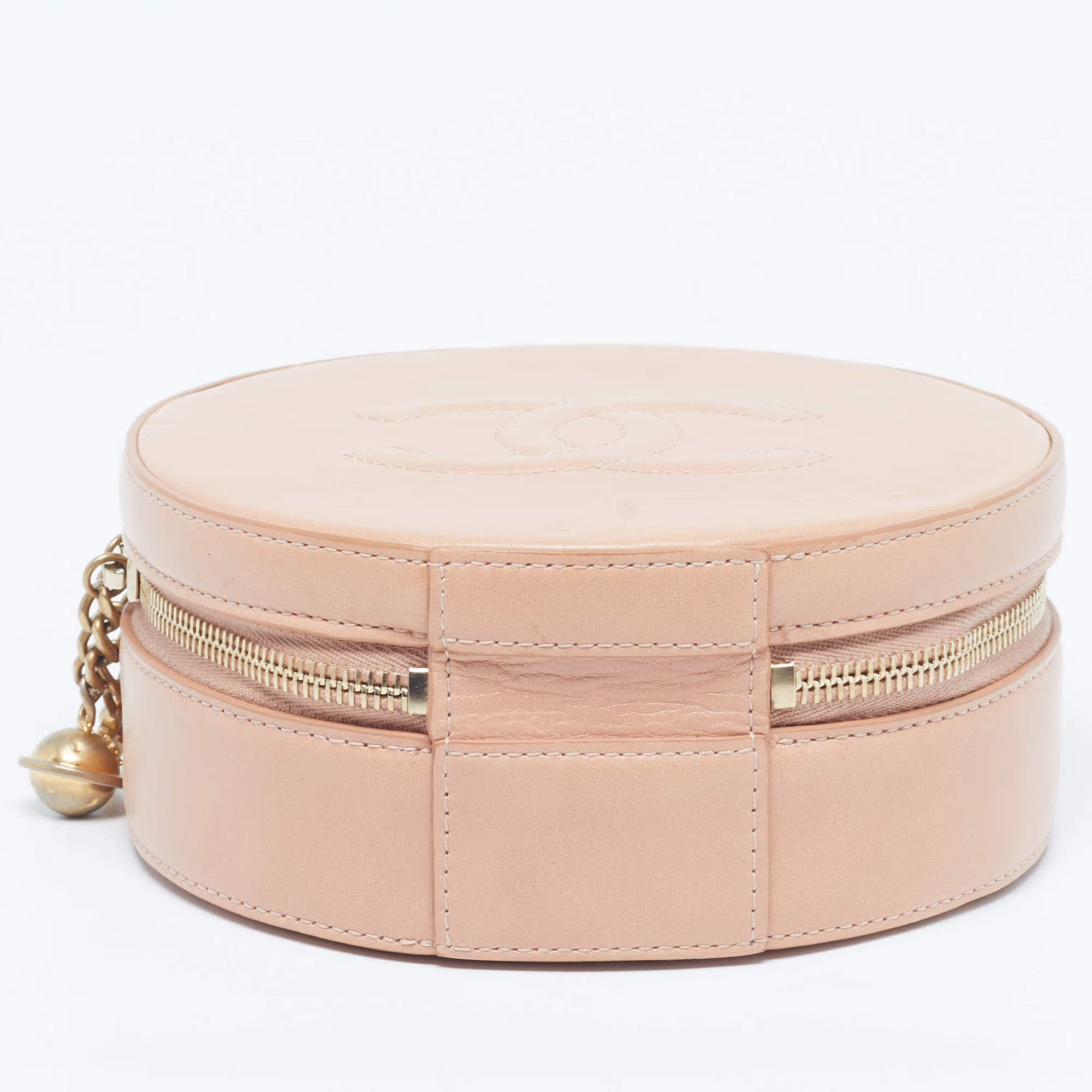 Chanel Round as Earth Peach Leather Bag