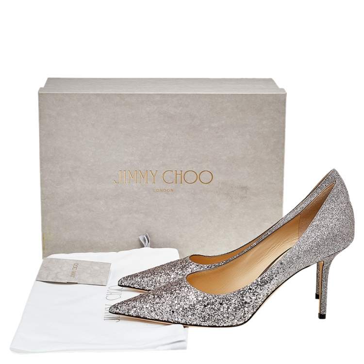 Jimmy Choo Light Lilac Glitter Love Pointed Toe Pumps Size 40