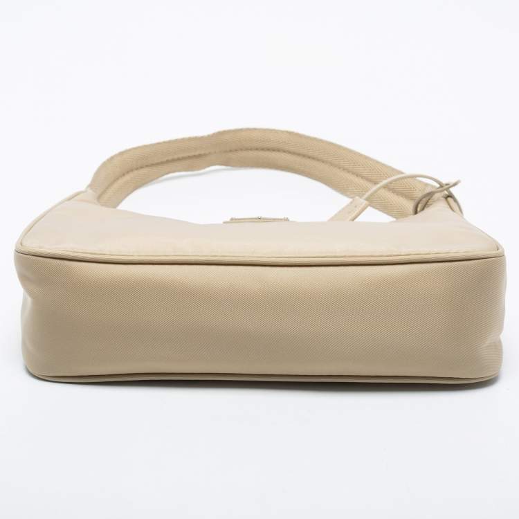 Prada Beige Nylon Mini Re-Edition 2000 Shoulder Bag