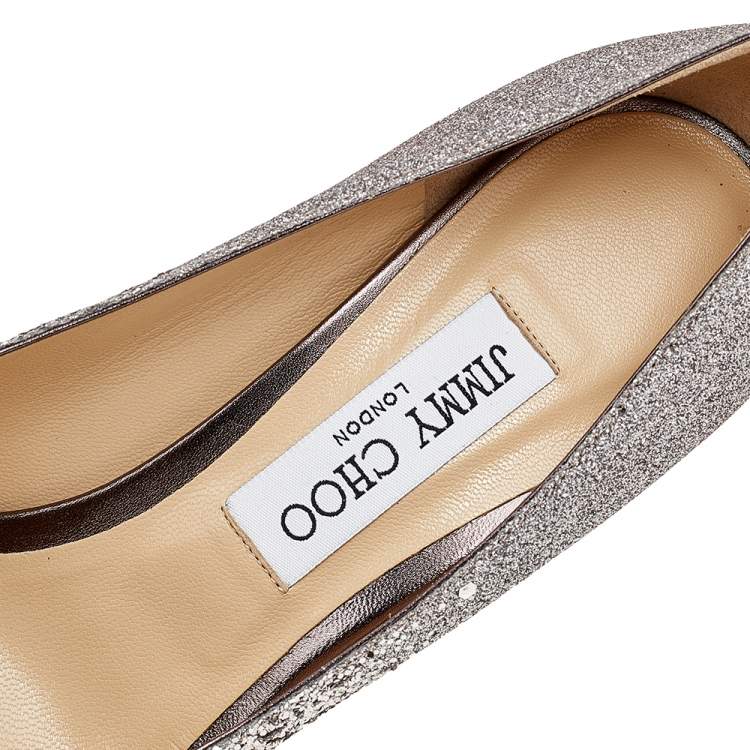 Jimmy Choo Light Lilac Glitter Love Pointed Toe Pumps Size 40