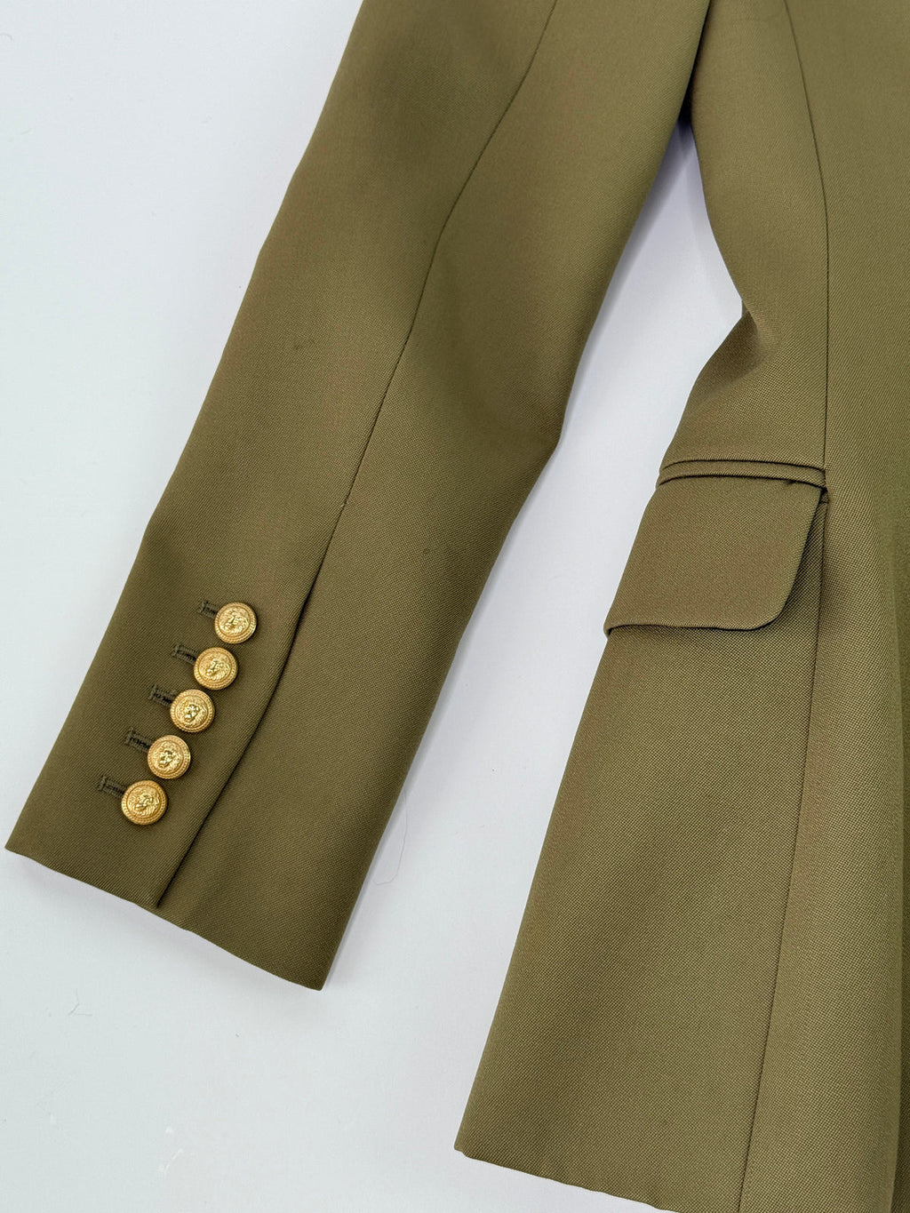 BALMAIN KHAKI BLAZER (SIZE FR38/UK10)