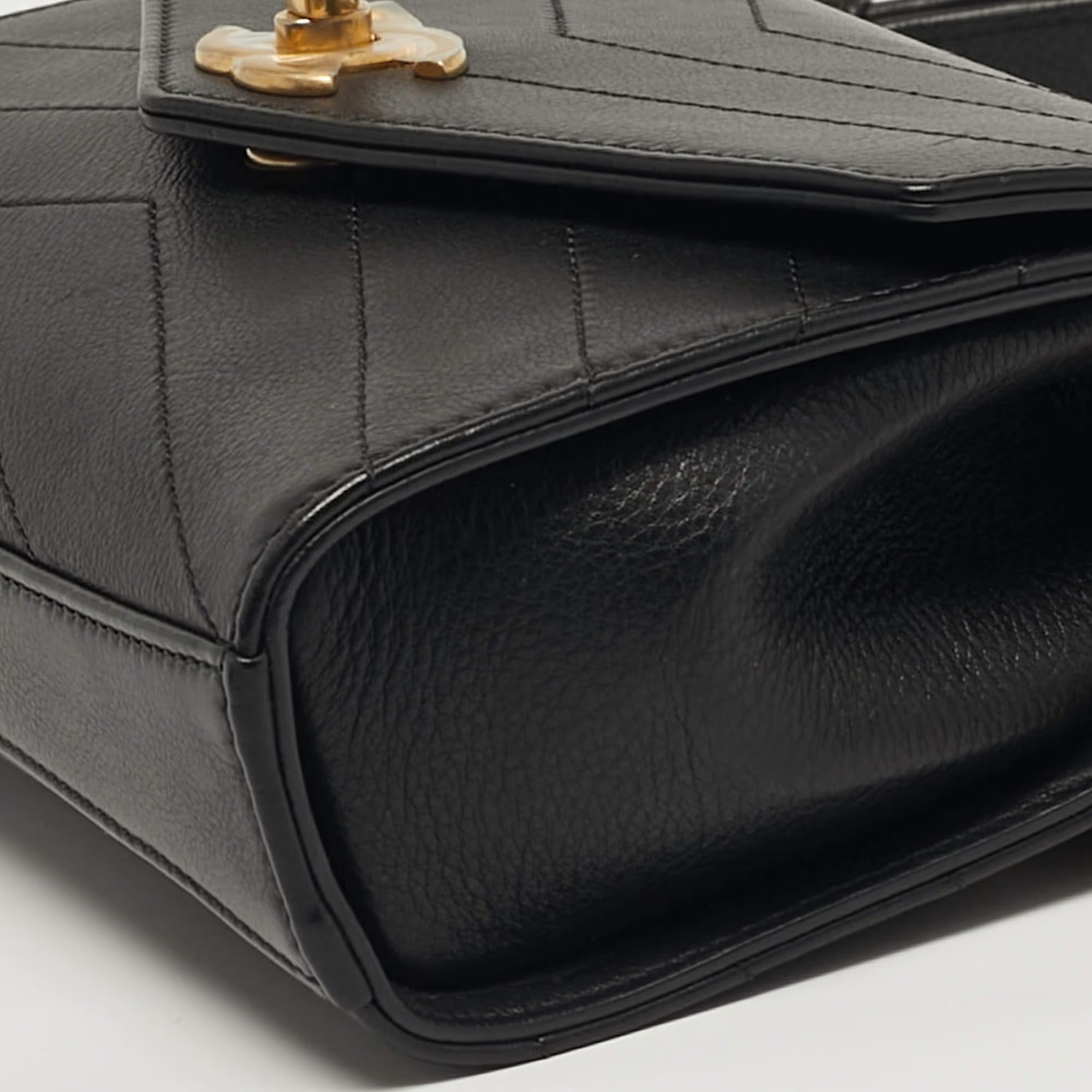 Chanel Coco Black Chevron Leather Waist Belt Bag