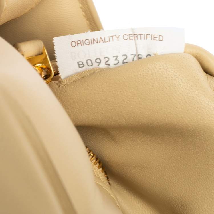 Bottega Veneta Beige Intrecciato Leather Padded Cassette Bag