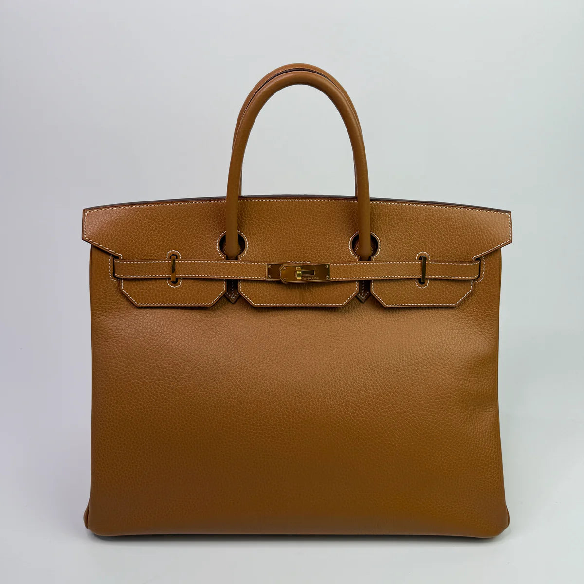 HERMÈS BIRKIN 40 IN GOLD COURCHEVEL LEATHER WITH GHW