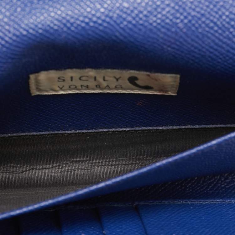 Dolce & Gabbana Multicolor Majolica Print Leather Miss Sicily Von Wallet On Chain