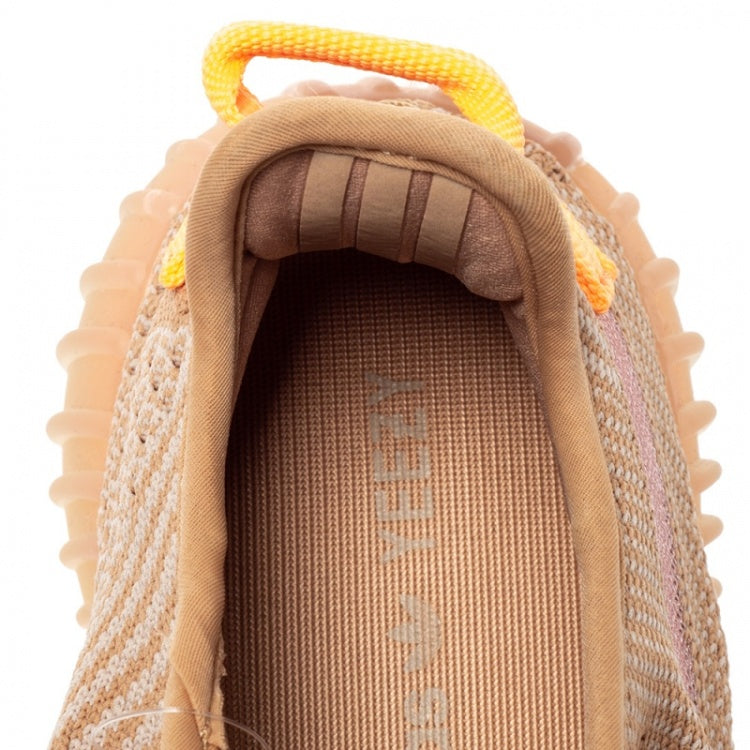 Yeezy x Adidas Beige Cotton Knit And Mesh Boost 350 V2 Clay Sneakers Size 36