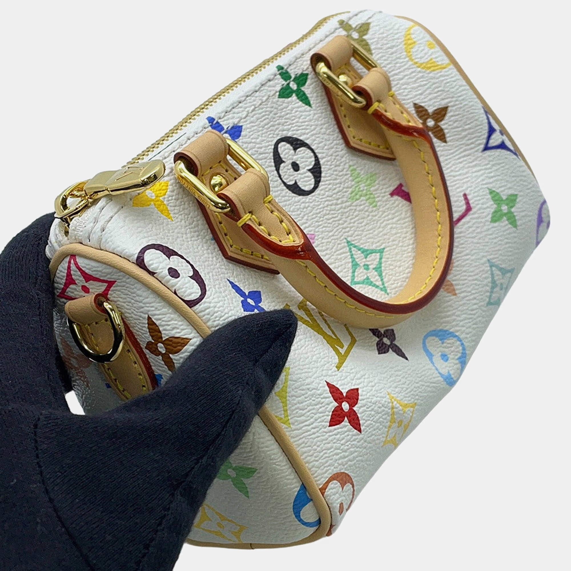 Louis Vuitton Lv Tm Nano Speedy White/Multicolor Monogram Multicolor Size 16