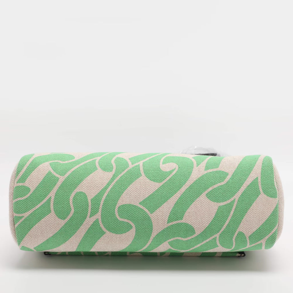 Hermès Vert Comics/Black H Plume Canvas and Vache Hunter Leather Maillons & Co Motif Herbag Zip 31 Bag