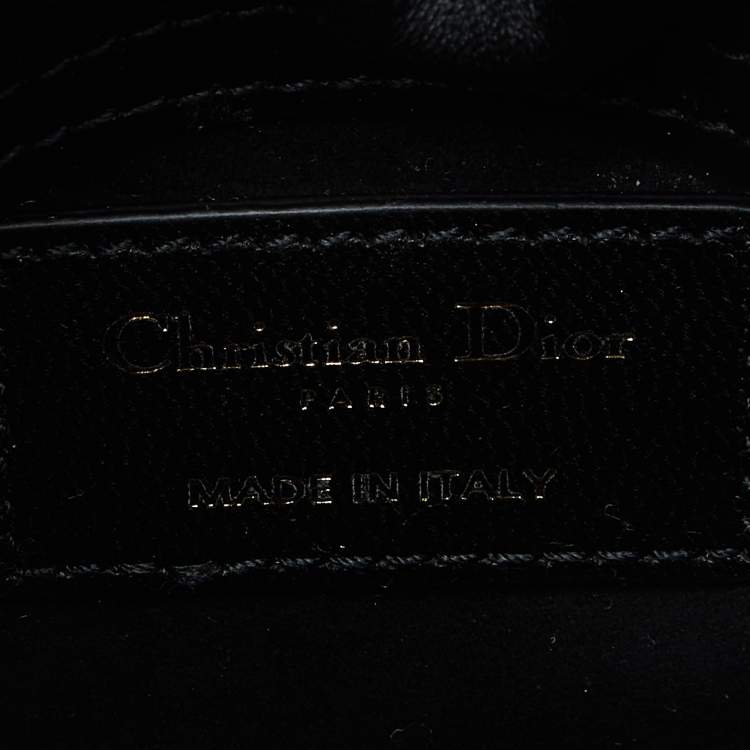 Dior Black Cannage Leather Micro Lady Dior Tote