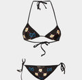 Gucci Black Pikarar Kawaii Jersey Bikini XS