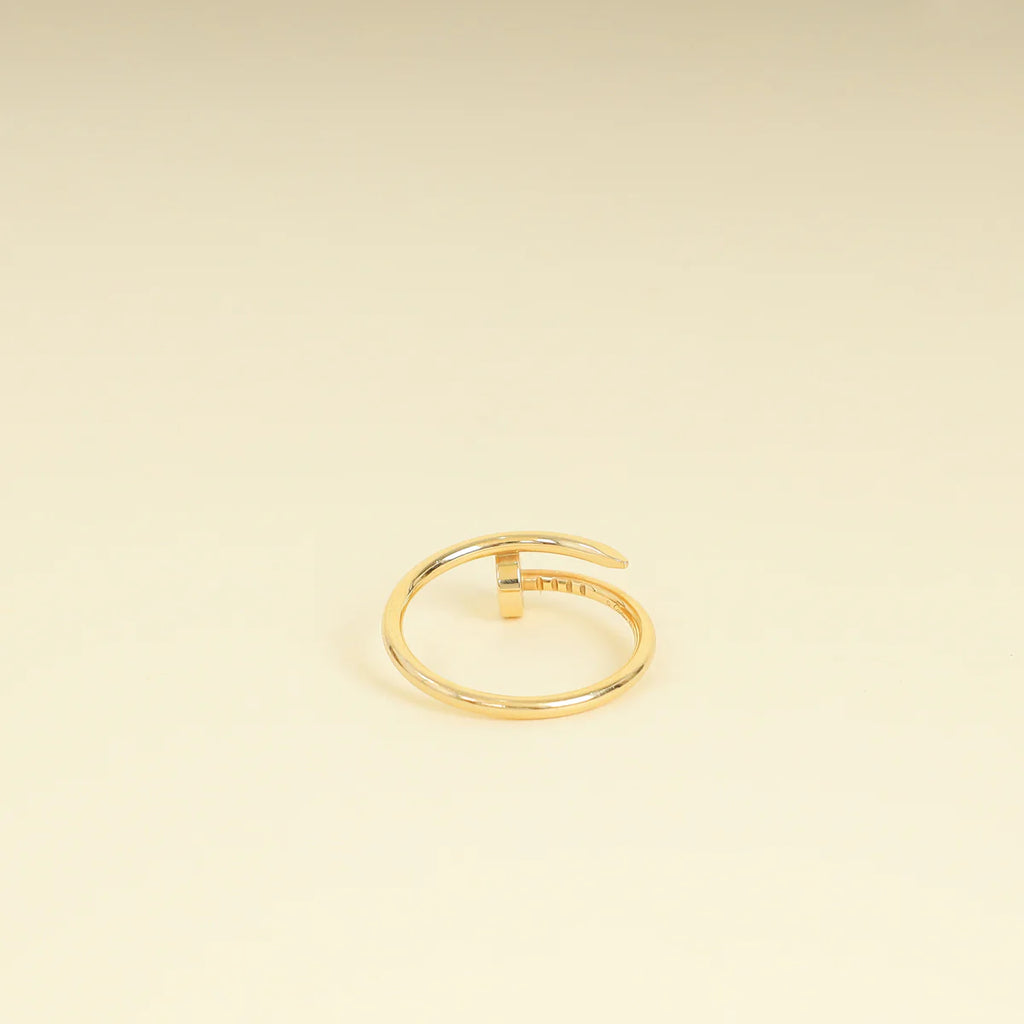 Cartier 18K Yellow Gold Juste Un Clou Small Model Ring 56