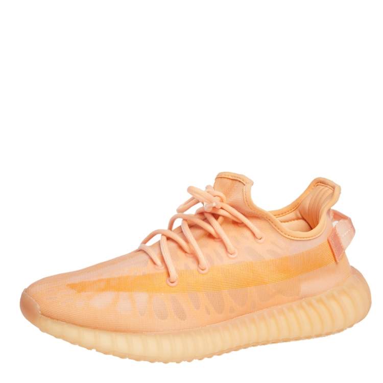 Yeezy x Adidas Orange Mesh 350 V2 Mono Clay Sneakers Size 44