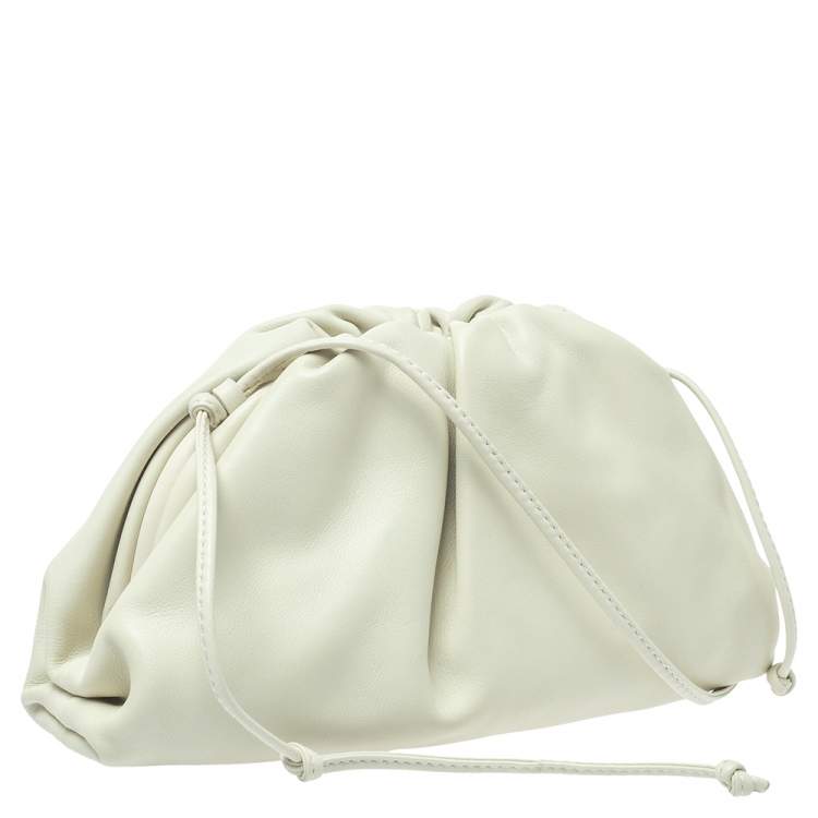 Bottega Veneta Ivory Leather Mini Pouch Bag