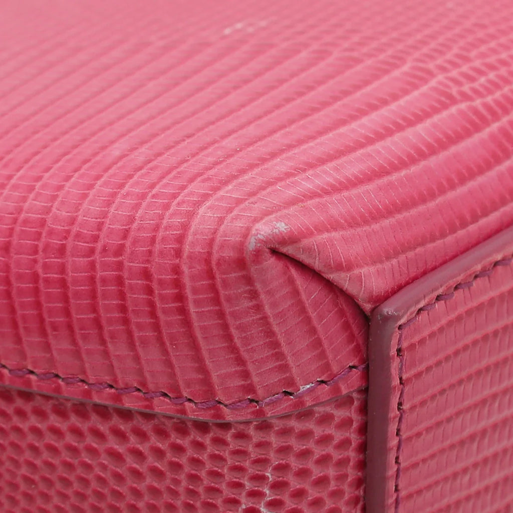 Dolce & Gabbana Red Lizard Millennials Flap Chain Bag