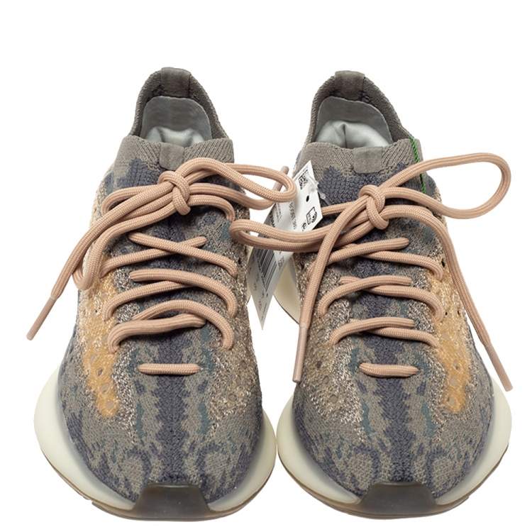 Yeezy x Adidas Grey Cotton Knit Boost 380 Mist Reflective Sneakers Size 36