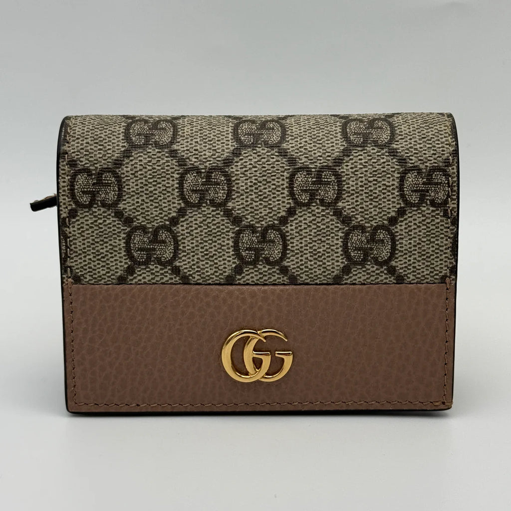 GUCCI BI-COLOUR GG MARMONT MINI WALLET