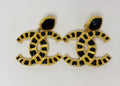 Chanel 2019 Egyptian Black Nile Jumbo CC Earrings