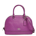 Coach Purple Leather Dome Satchel