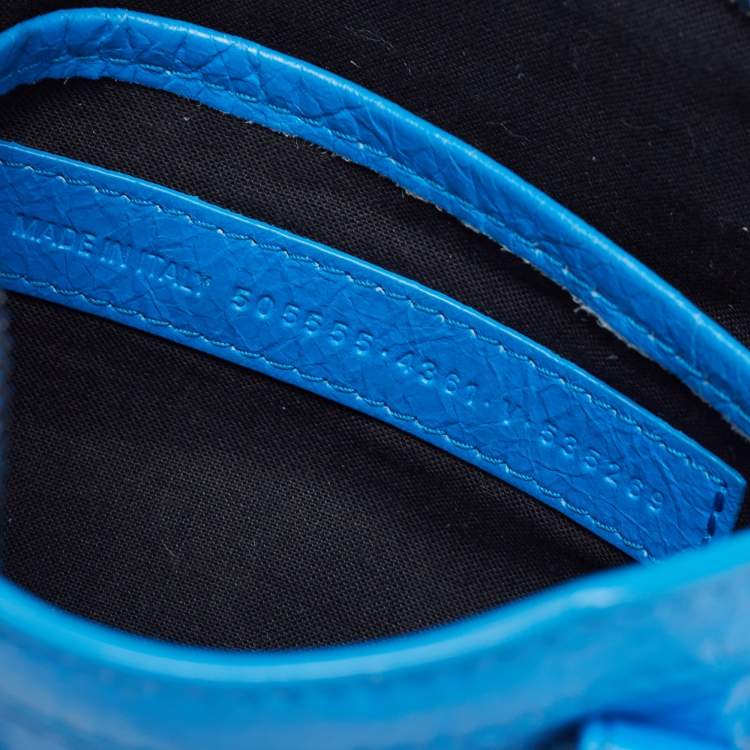 Balenciaga Blue Leather Nano Classic City Tote