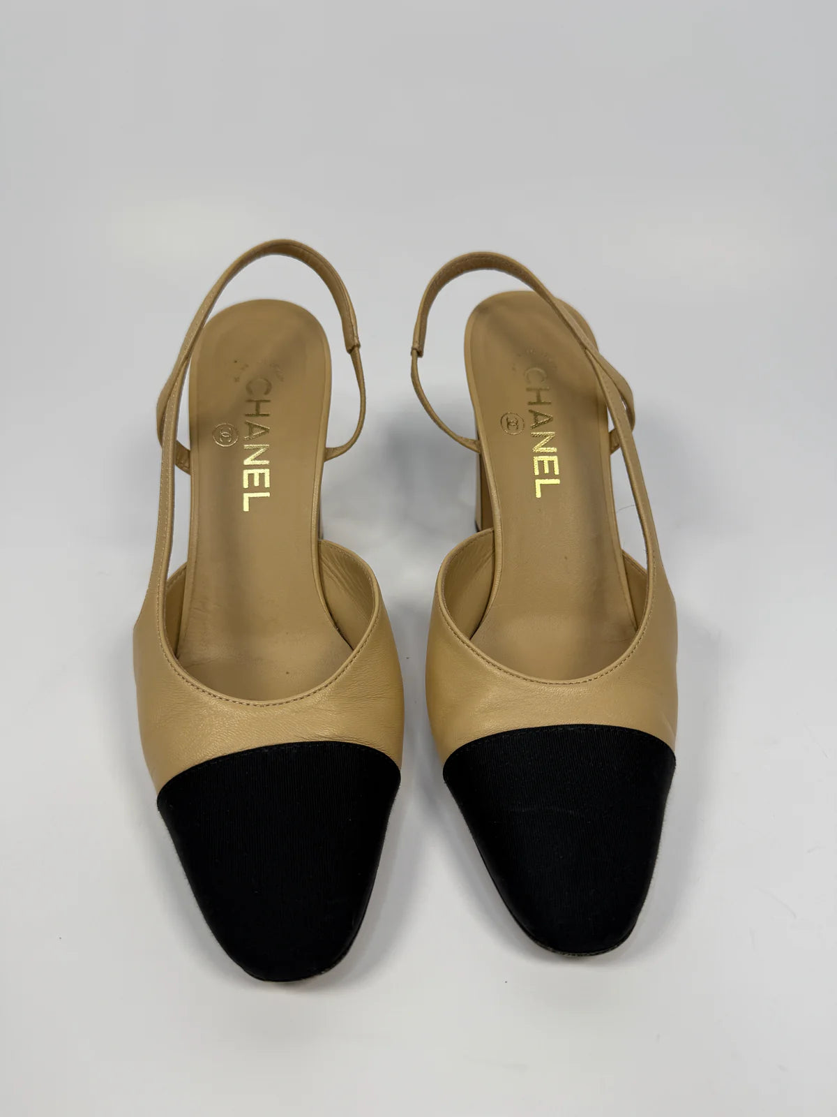 CHANEL SLINGBACK HEELS SIZE 39/UK6