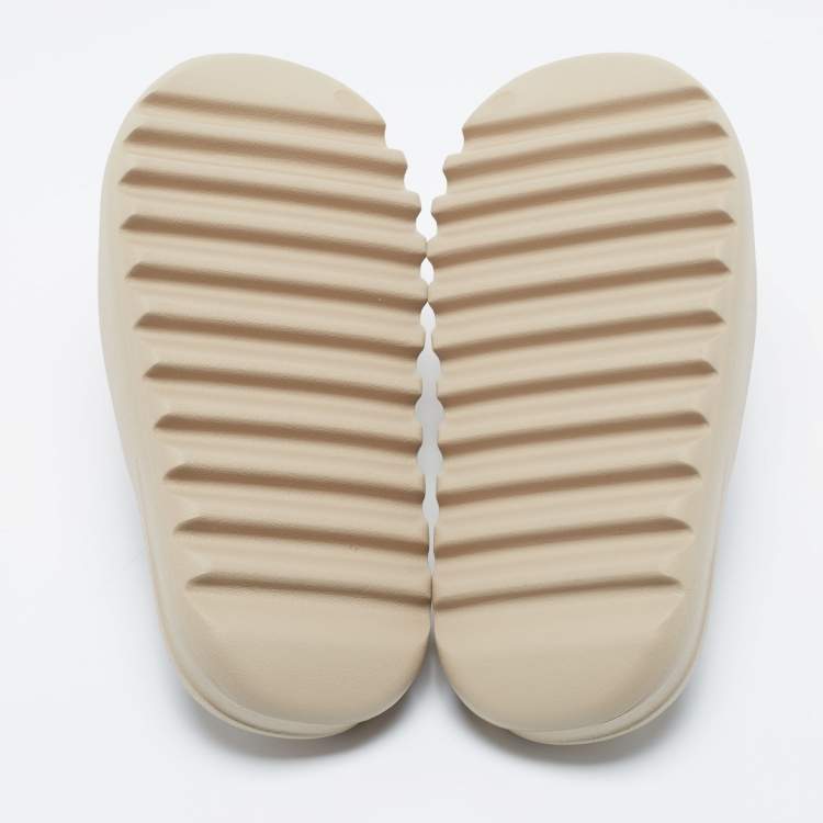 Yeezy x adidas Beige Rubber Flat Slides Size 42