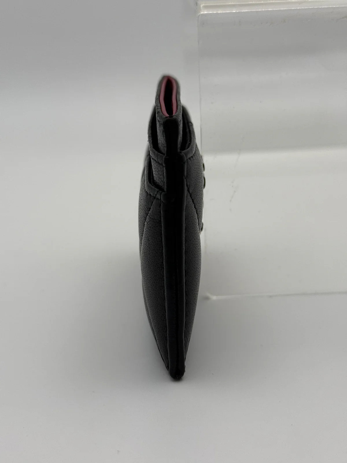 CHANEL 19 CARD WALLET IN BLACK LAMBSKIN